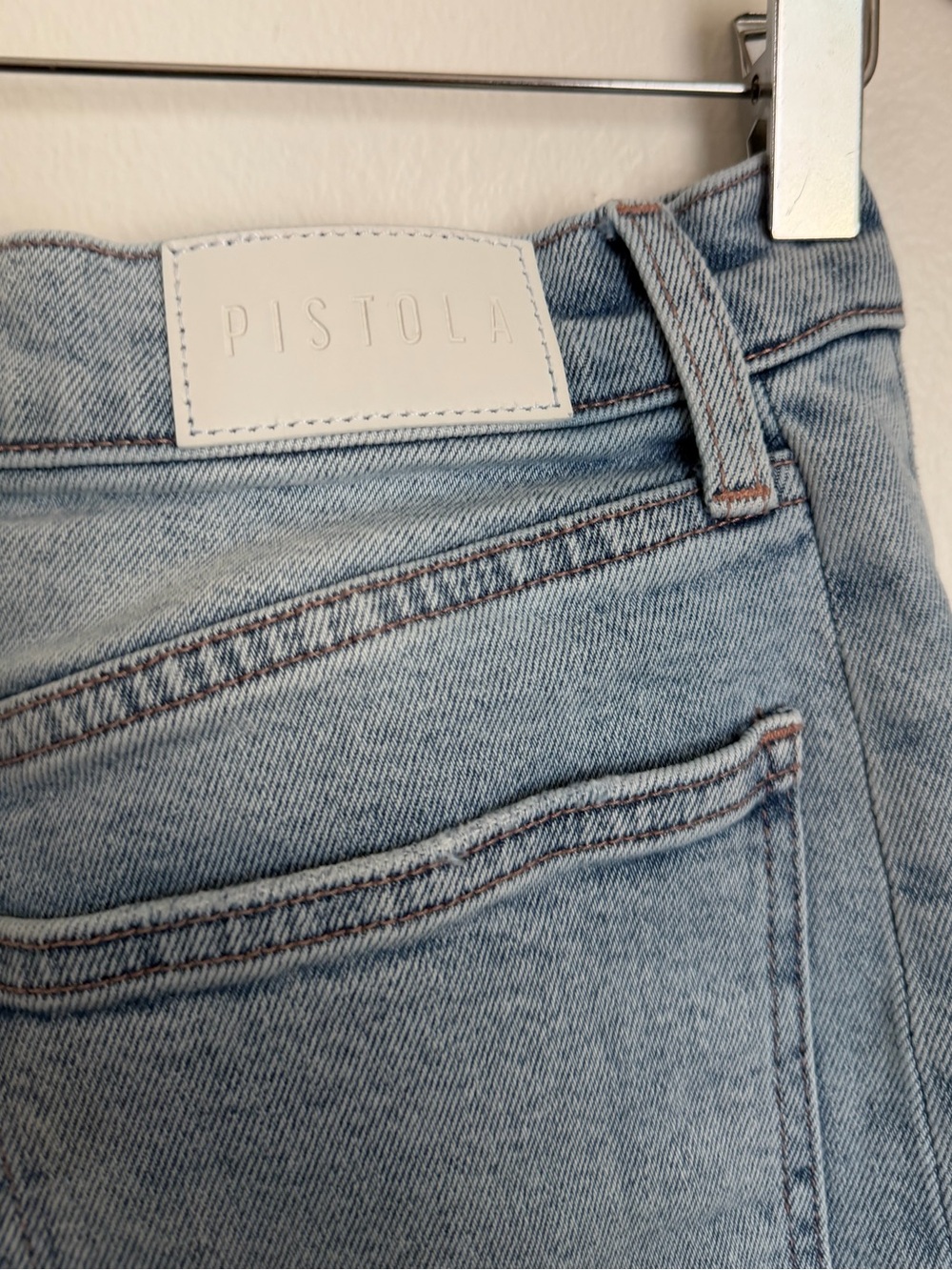 Pistola Eli High Arched Leg Barrel Wide Light Wash Women Size 27 - Picture 8 of 8